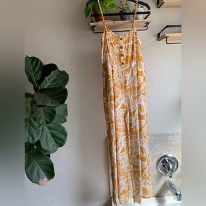 Yellow floral romper